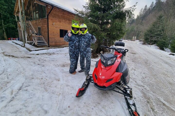 Carpathian Snowmobile Day Tour from Bucharest to Sinaia & Peleș Castle