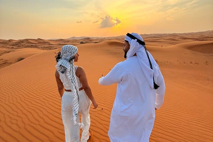 Private Dubai Desert Jeep Safari with Sunset Setup and Falcon Experience photo 6
