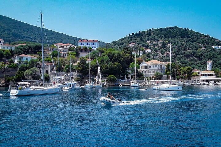 Full-Day Ithaca Cruise from Agia Efimia: Swim Gidaki, Explore Vathy & Kioni