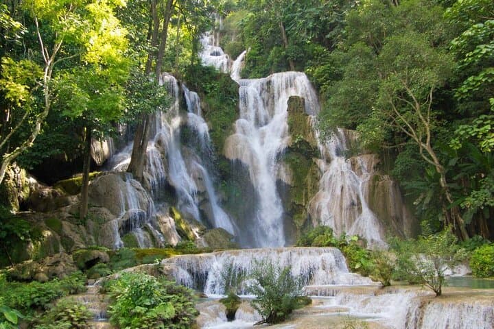 Mekong Cruise to Pak Ou Caves & Kuang Si Waterfalls — Luang Prabang Day Tour