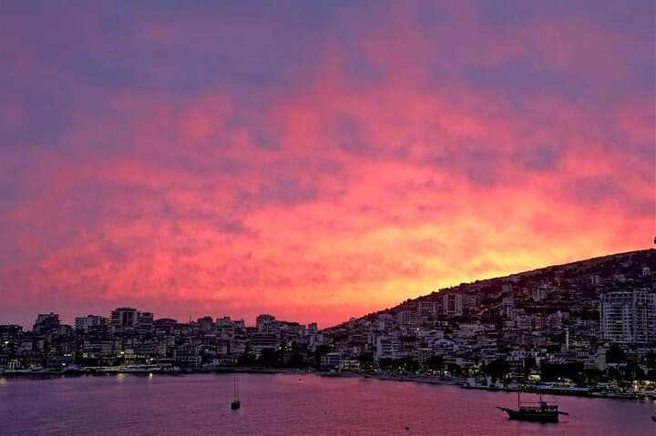 Sunset at Lekursi Castle — Panoramic Views Over Saranda and Corfu photo 2