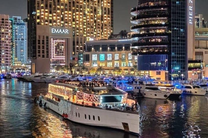 Sunset Dinner Cruise on Dubai’s Lotus Mega Yacht — Marina to Palm Views photo 1