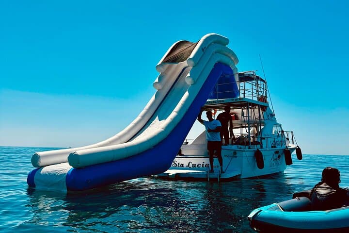 Benalmádena Private Boat Tour: Snorkel Shipwreck, Slide & Paddleboard