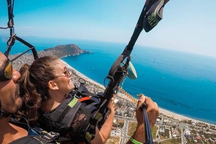 Tandem Paragliding over Cleopatra Beach — Yassı Tepe Takeoff with Hotel Transfer photo 5