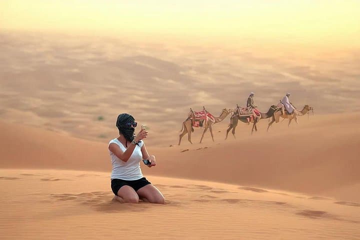 Red Dunes Desert Safari: Private 4-Hour Dubai Dune Bashing, Camel Ride & Falcon Experience photo 3