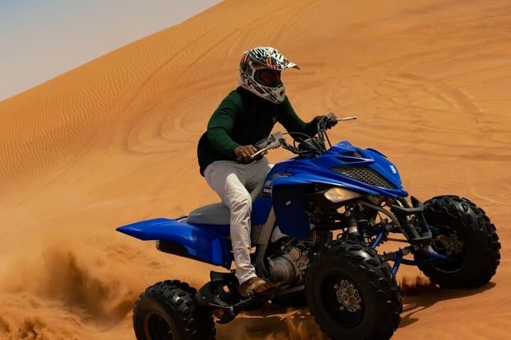 Morning Lahbab Desert Safari: Quad Biking, Dune Bashing & Camel Ride