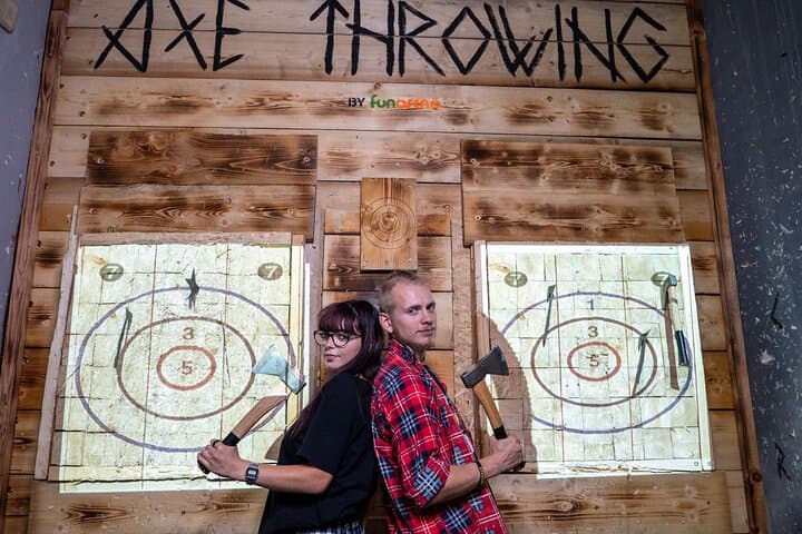 Cyberpunk Axe Throwing in Prague’s Fun Arena: Urban Axe-Throwing Experience Near Wenceslas Square photo 4
