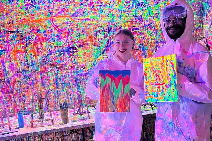 Glow-in-the-Dark Splatter Paint: Baltimore Blacklight Art Experience photo 6