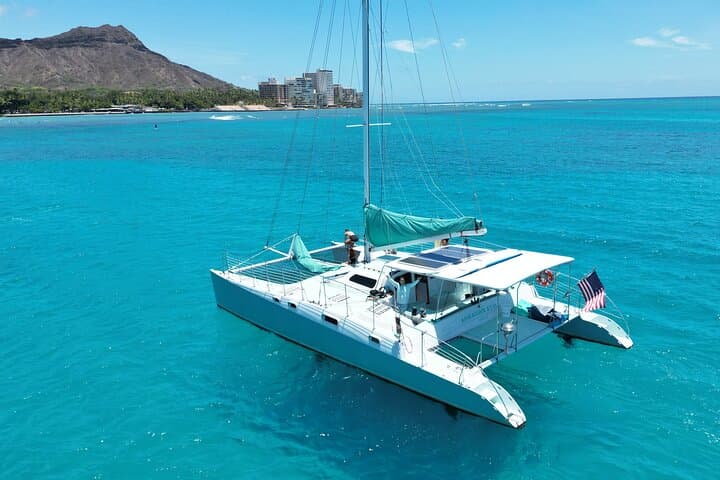 Private Waikiki Catamaran Charter: 2-Hour Snorkel & Coastline Cruise for 7–12 Guests photo 1