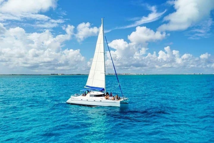 All-Day Isla Mujeres Catamaran Cruise — Snorkel, Open Bar & Ice Bar Experience photo 3