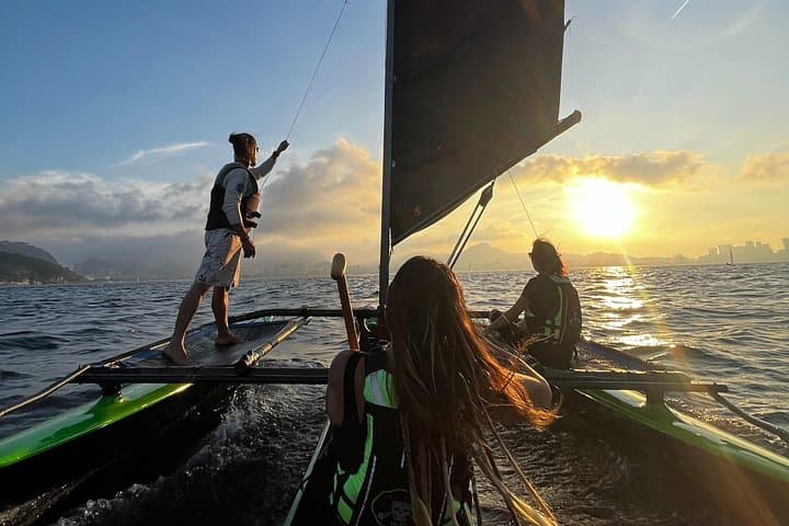 Hawaiian canoe sailing near Sugarloaf: Rio’s high-speed coastal tour photo 1