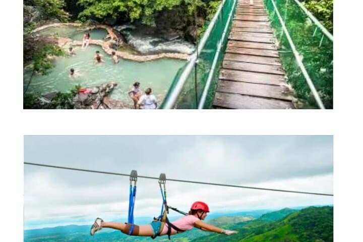 Full-Day All-Inclusive Adventure: Zipline, Hot Springs & Horseback near Playa Hermosa