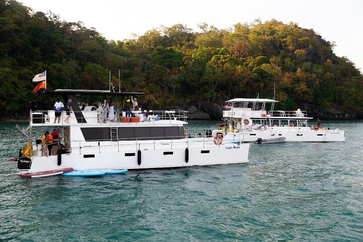 Langkawi Sunset Cruise: Premium Catamaran with Dinner, Jacuzzi Net & Paddleboard