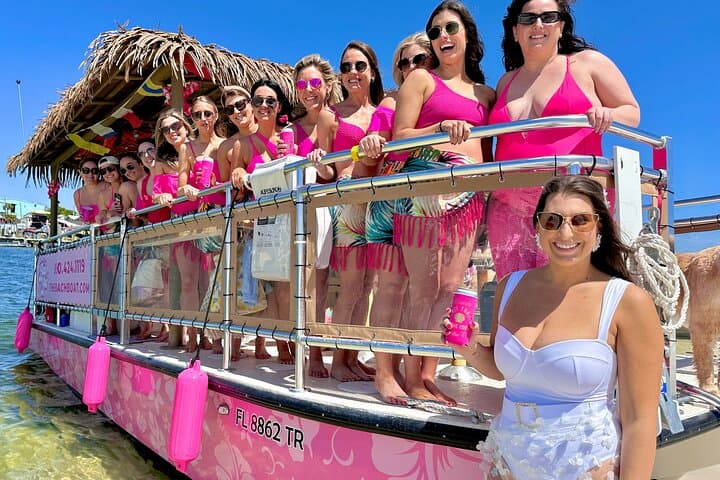 Private Pink Pearl Tiki Boat Tour on Perdido Bay — Sandbars, Dolphins & Bushwackers photo 3