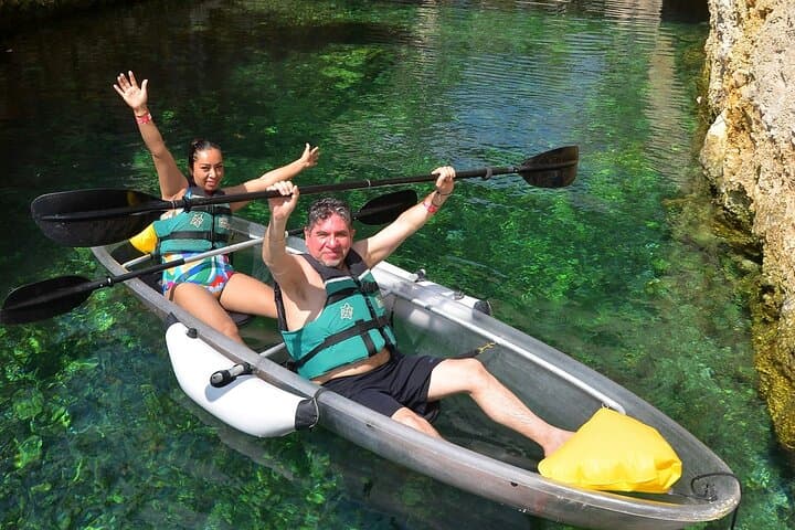 Explore Four Cenotes at Casa Tortuga Tulum: Kayak, Zipline & Taco Bar