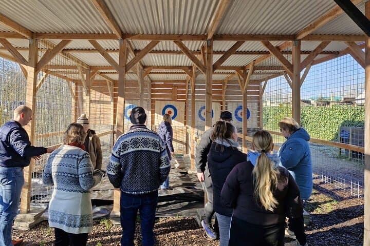 Axe Throwing in Amsterdam West: UP Events Outdoor Target Experience photo 3