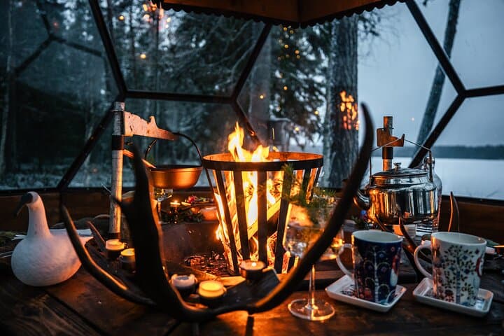 Lapland ICEBREAKER: VIP Ice Fishing, Snowmobile Ride & Glass Igloo Lunch near Rovaniemi photo 4