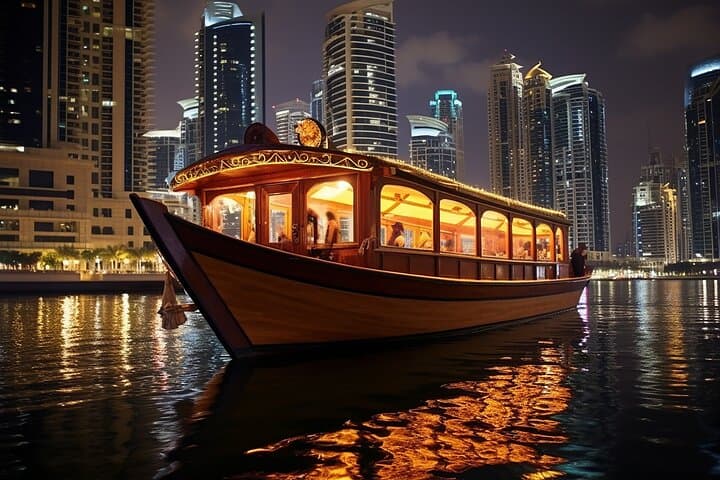 Dubai Marina Dhow Dinner Cruise: Sunset Cruise, Tanoura Show & Skyline Views