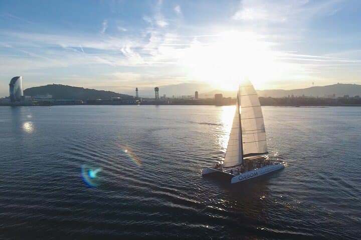 Sunset Catamaran Afterwork with Live Music from Port Olímpic, Barcelona