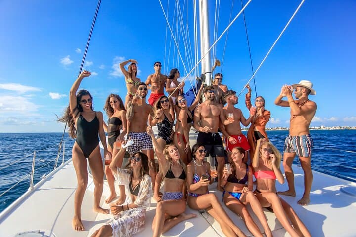 Catamaran to Isla Mujeres: Open Bar, Snorkel El Meco & Beach Club photo 1