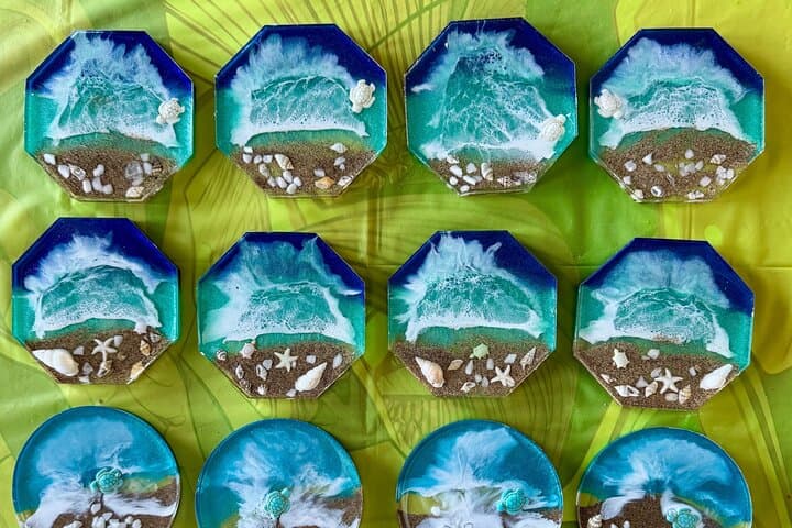 Create Resin Coasters in Paia: 90-Minute Epoxy Art Workshop on Maui