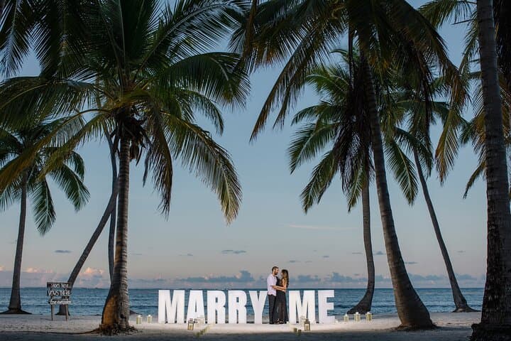 Sunset Proposal Package on Bounty Beach — Punta Cana Private Beach Proposal