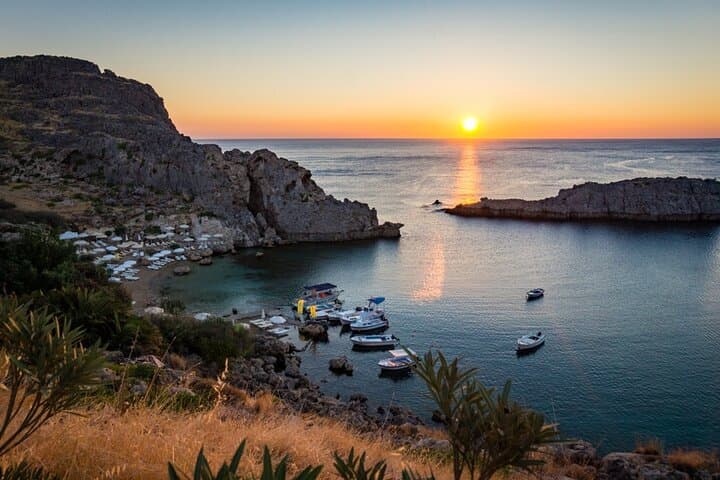 Lindos Sunset Private Boat Cruise — Coastal Swim, Snacks & Acropolis Views photo 3