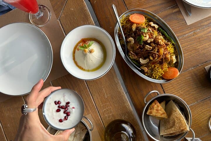 Dubai Private Walking Food Tour with Burj Khalifa Bar Access