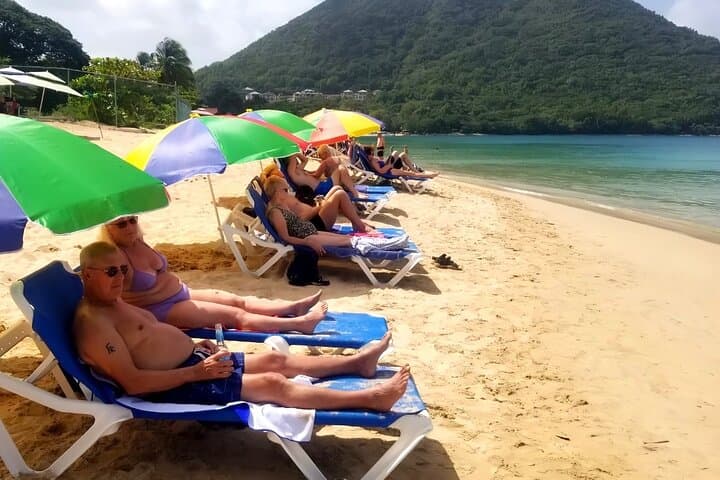 St. Lucia Paradise Beach Day: Beach Chairs, Umbrellas & Round-Trip Transport photo 3