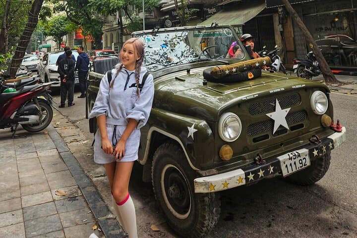 Hanoi Army Jeep Tour: Old Quarter Food, Train Street & Cultural Jeep Ride photo 6