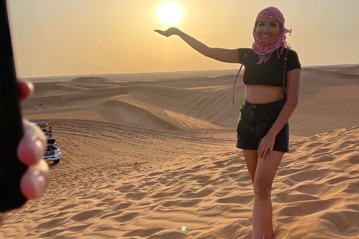 Morning Dune Safari, Sandboarding & Camel Ride in Dubai Desert
