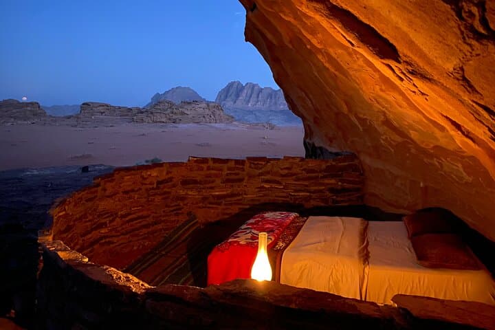 Starfall Cave Camping in Wadi Rum — Overnight Bedouin Cave Stay Under the Desert Sky