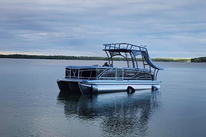 Traverse City Double-Decker Pontoon Rental with Waterslide — Luxury Lake Day photo 4