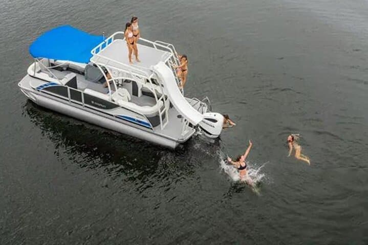 Traverse City Double-Decker Pontoon Rental with Waterslide — Luxury Lake Day photo 2