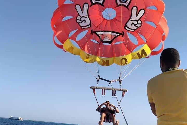 Hurghada Red Sea Parasailing: Soar 50m Above Crystal Waters with Transfer photo 3