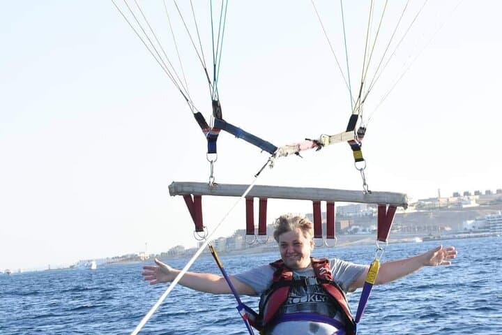 Hurghada Red Sea Parasailing: Soar 50m Above Crystal Waters with Transfer photo 2