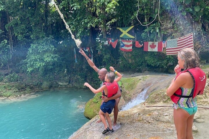 Blue Hole & River Tubing Combo from Montego Bay — Jump, Float and Explore Ocho Rios