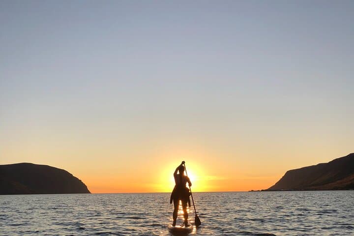 Paddleboarding to a Bolungarvík Alpine Lake from Ísafjörður