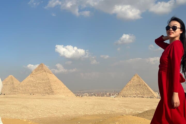 Giza Pyramids & Sphinx: Camel Ride and Grand Egyptian Museum Day Tour photo 2