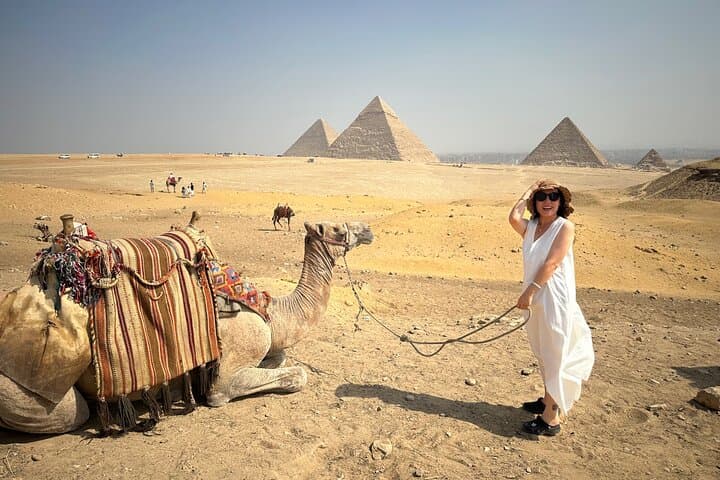 Giza Pyramids & Sphinx: Camel Ride and Grand Egyptian Museum Day Tour photo 3