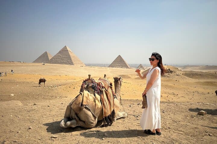 Giza Pyramids & Sphinx: Camel Ride and Grand Egyptian Museum Day Tour photo 5