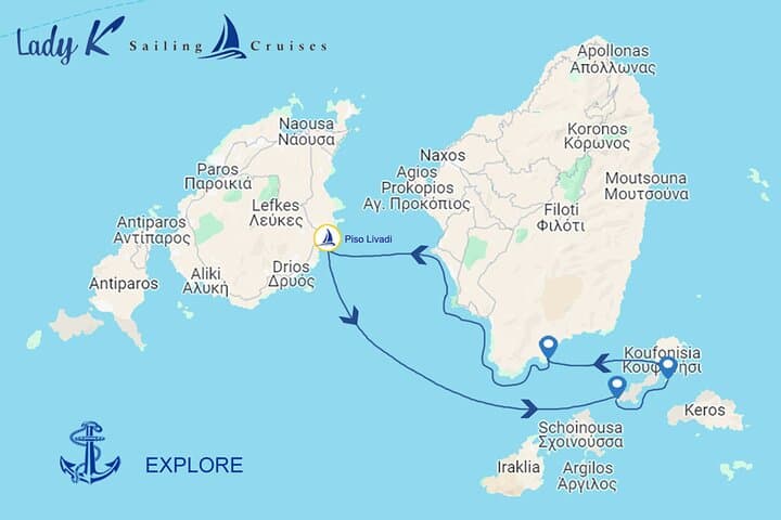 Private Sailing Tour of Koufonisia and Naxos from Paros (Max 10) photo 2