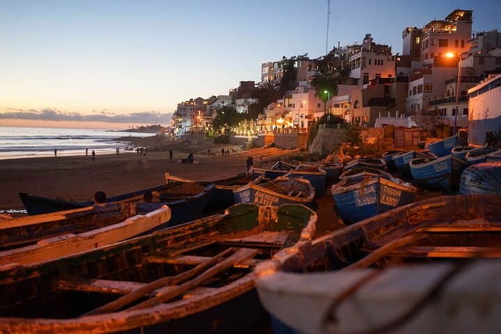 Sunset in Taghazout: Agadir Coastal Evening Tour & Beach Walk