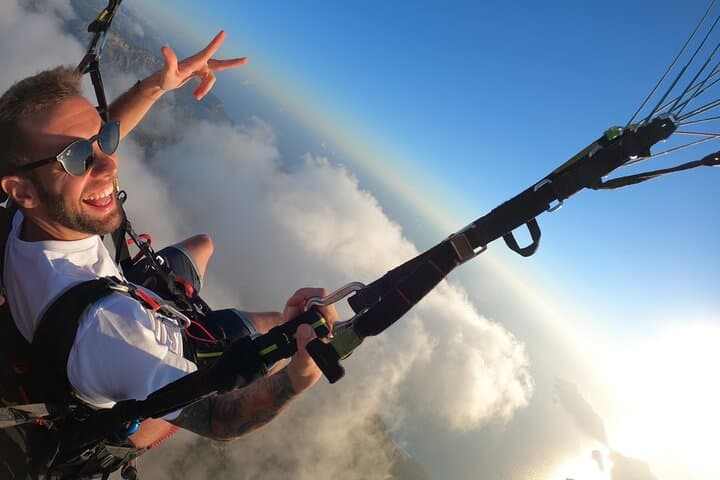 Tandem Paragliding Over Alanya: Launch from Mt. Alanya to Cleopatra Beach