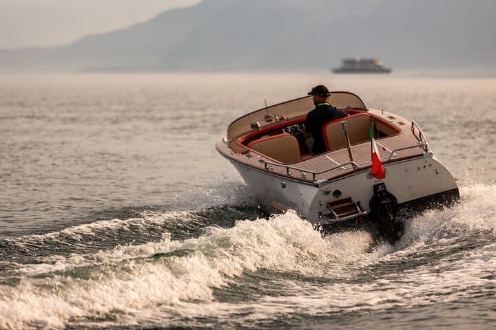 Sunset Vintage Boat Cruise on Lake Como from Bellagio
