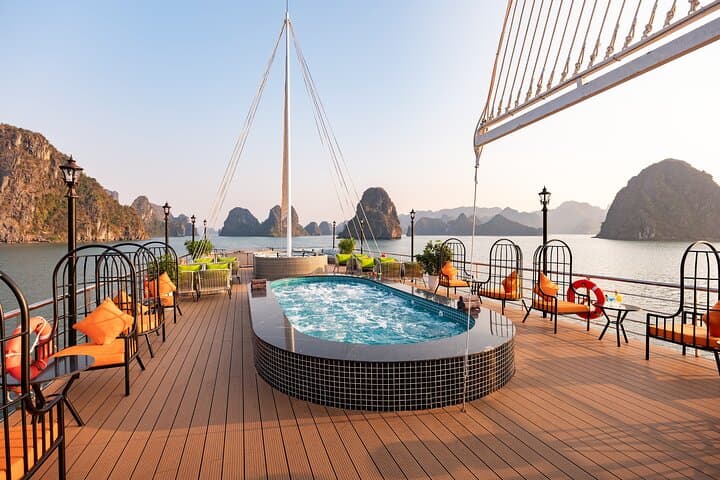 Luxury Day Cruise on Amethyst: Sung Sot Cave, Luon Tunnel & Titov Island in Ha Long Bay photo 4