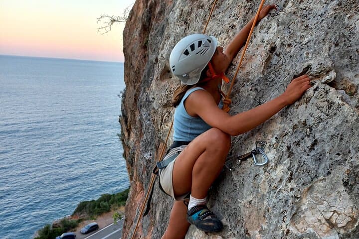 Guided Climbing in Leonidio: 4-Hour Lessons on Greece's Red Limestone Cliffs