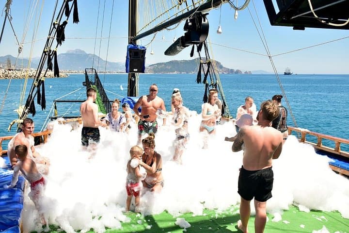 Pirate Boat Tour Alanya: Caves, Cleopatra Beach & Foam Party photo 4