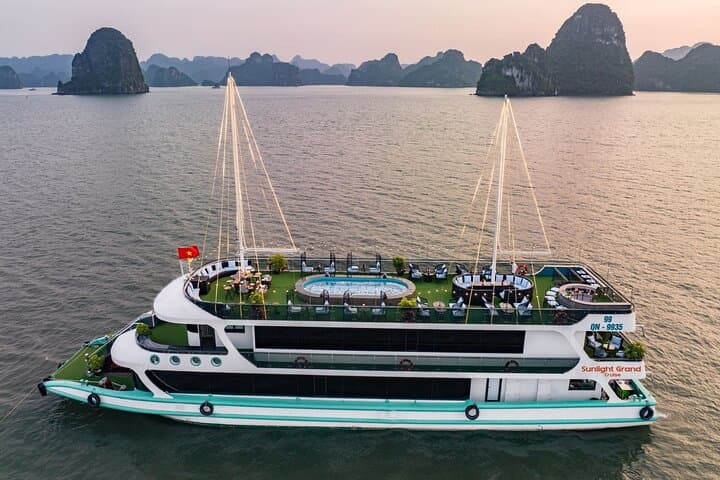 Sunlight Grand 5-Star Day Cruise: Explore Ha Long Bay's Limestone Islands
