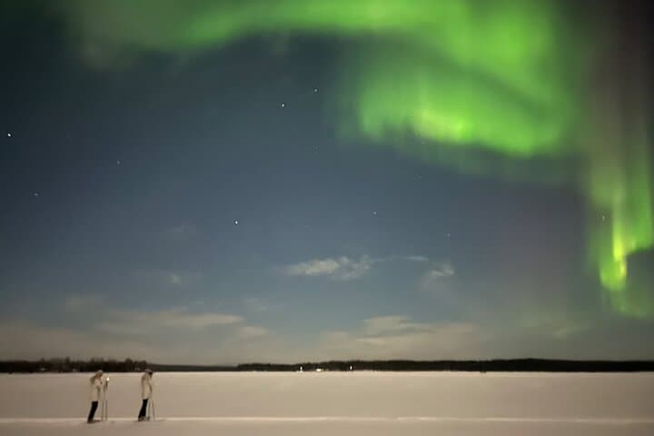 Night Skiing on Lake Norvajärvi: Arctic Nocturnal Ski Tour Near Rovaniemi